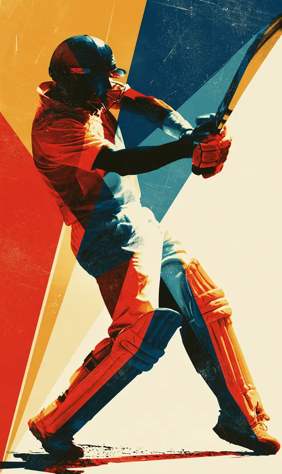 A batsman driving through the covers