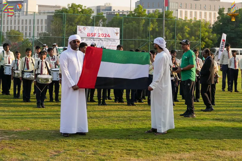 The UAE flag carried out at the opening ceremony